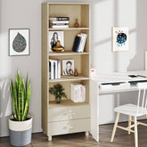 Highboard HAMAR Dark Grey 60x35x180 cm Solid Wood Pine